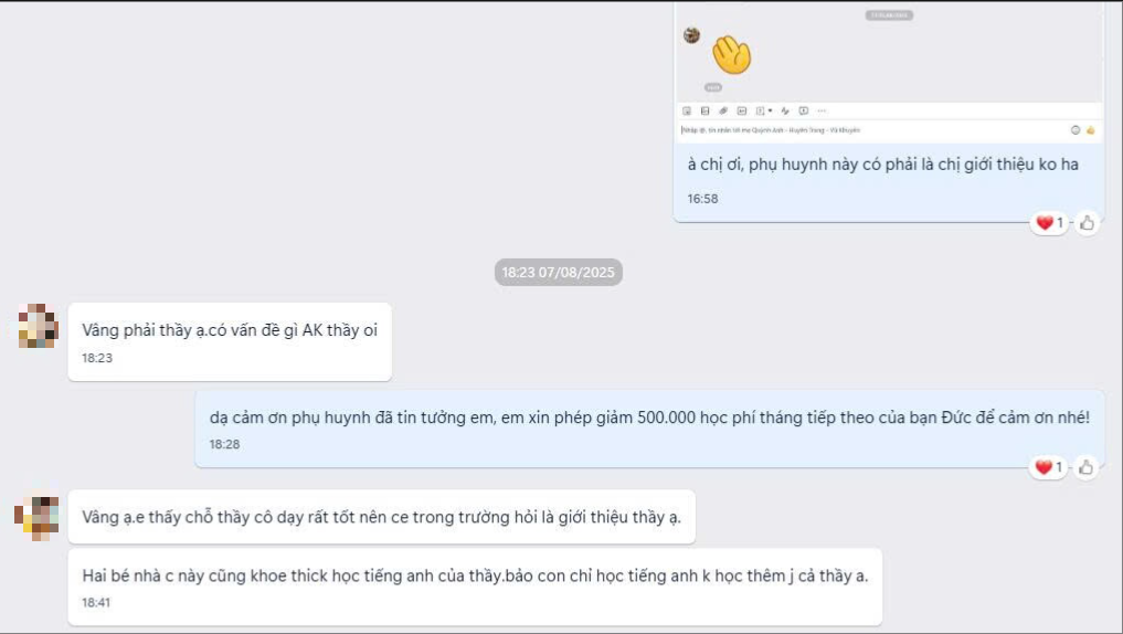 Tin nhắn từ phụ huynh 8